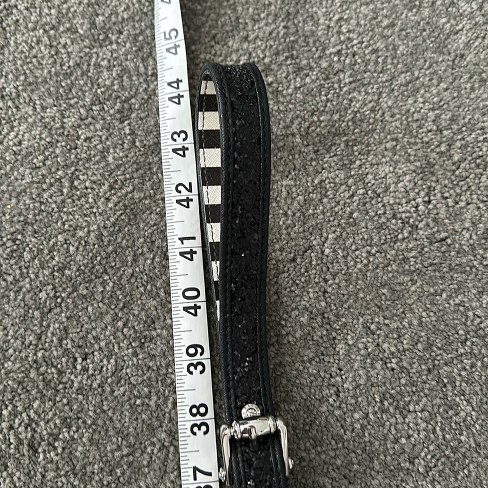 RARE Henri Bendel black glitter small dog leash - Picture 2 of 7